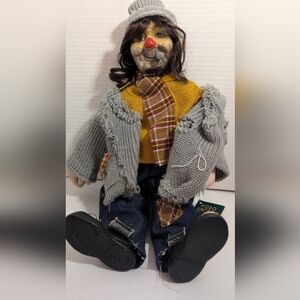 Vintage 1990 ANCO Hobo Junction “Boxcar Billy” Porcelain Doll  16”